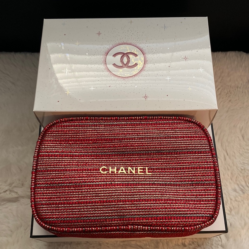 Limited Edition 2022 Chanel Cosmetics Pouch.